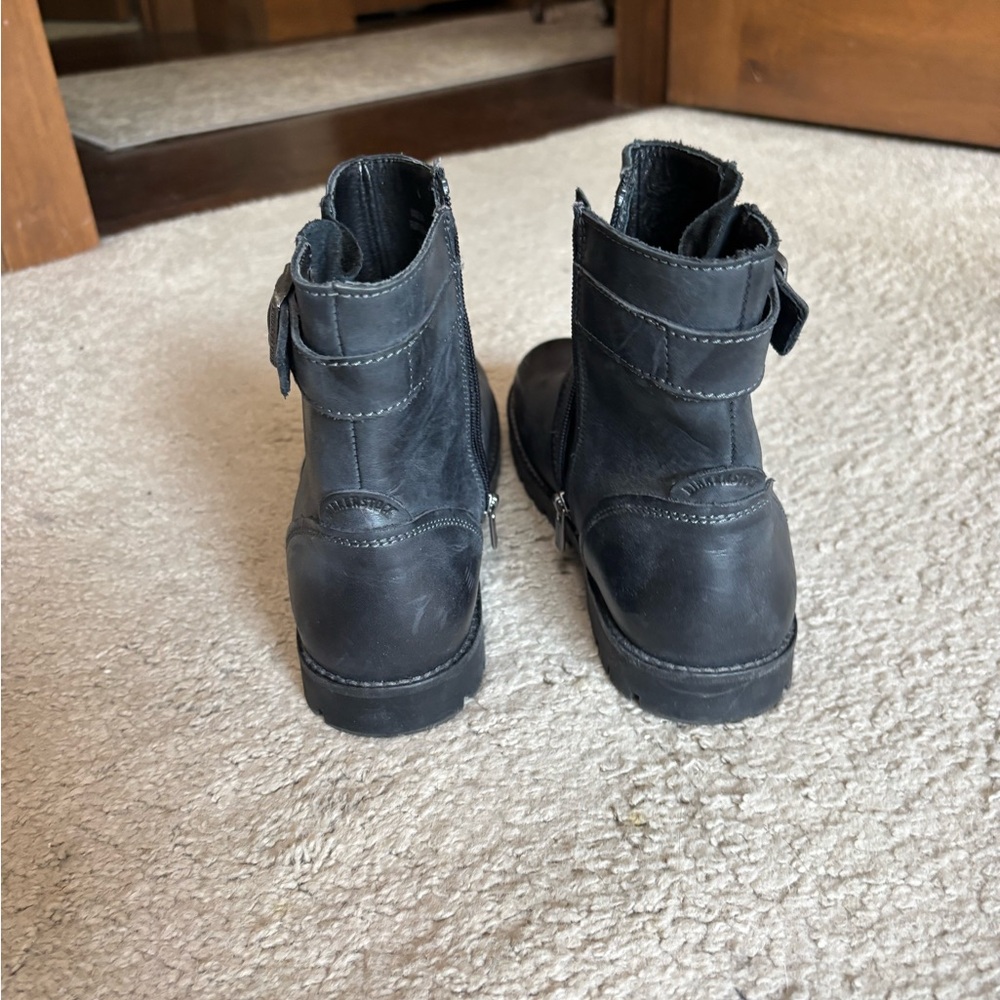 Birkenstock Black Leather Ankle Boots - Worn Once Sz 38 - Picture 5 of 8